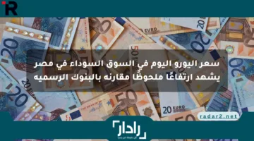 سعر اليورو اليوم في السوق السوداء في مصر يشهد ارتفاعًا ملحوظًا مقارنة بالبنوك الرسمية